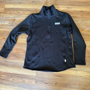 Magellan Outdoors black 1/4 zip Pullover Top women's Medium cold weather shirt